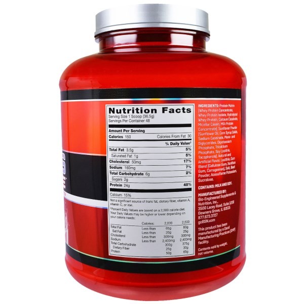 Ingredient Label Bsn Syntha 6 Supplement Lk